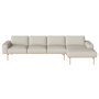 Elton bank 4-zits met chaise longue rechts beige 