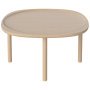 Trace salontafel Ø75 H38 wit gepigmenteerd geolied eiken