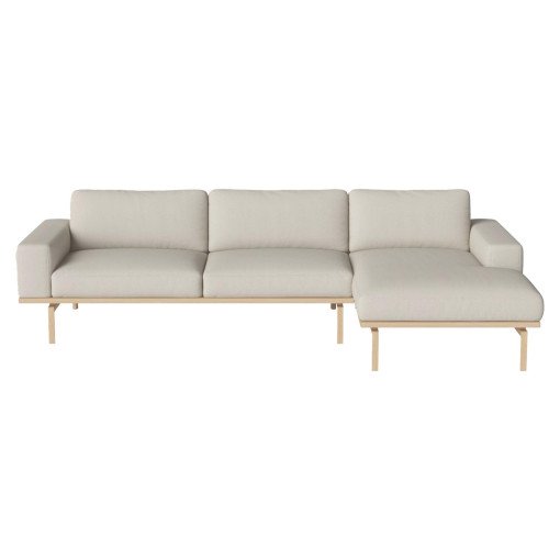 Elton bank 3,5-zits met chaise longue rechts beige 