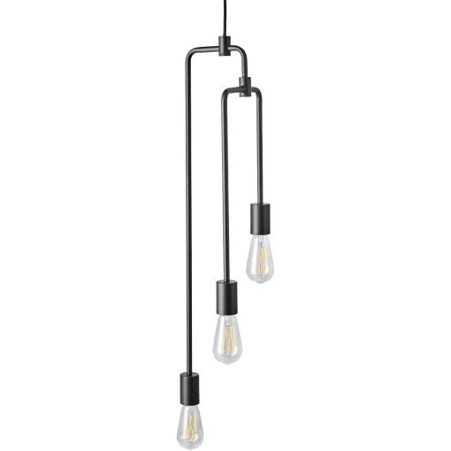 Piper Lounge hanglamp 3-arms mat zwart