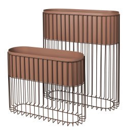 Fenja plantenbak set van 2 rustic brown