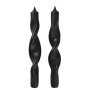 Twist swirl kaars set van 2 simply black