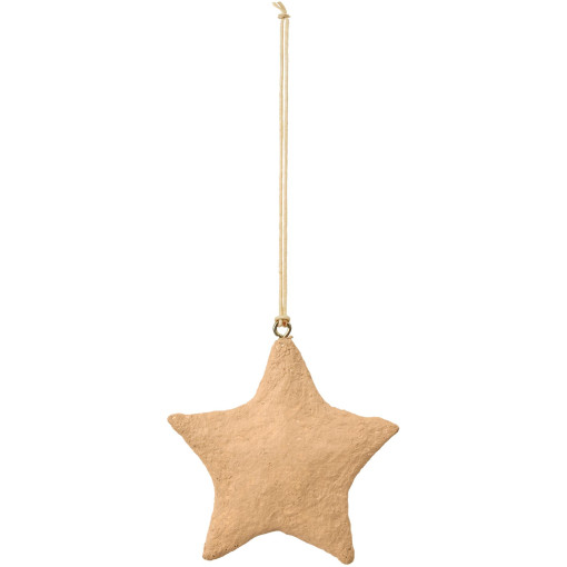 Pulp ster kerst ornament Brown