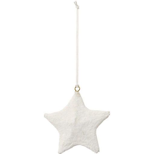 Pulp ster kerst ornament White 