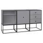 Frame 49 Trio  dressoir donkergrijs