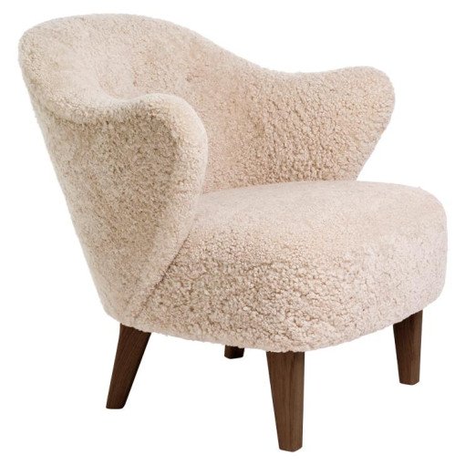 Ingeborg fauteuil donker eiken Sheepskin Moonlight