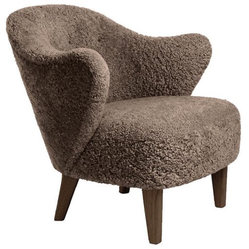 Ingeborg fauteuil donker eiken Sheepskin Sahara