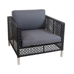 Connect fauteuil black kussen grey natte