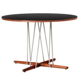 E020 Embrace tafel 110cm walnoot zwart, geolied onderstel