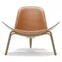 CH07 Shell fauteuil geolied eiken Thor 307 leer