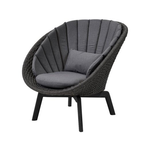 Peacock indoor lounge fauteuil met kussen grey natte