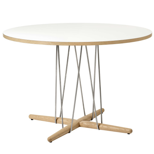 E020 Embrace tafel 110cm eiken wit, wit geolied