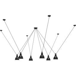 Les Acrobates de Gras N326 6 cluster hanglamp zwart