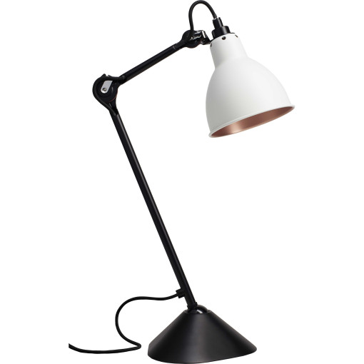 Lampe Gras N205 bureaulamp wit met koper