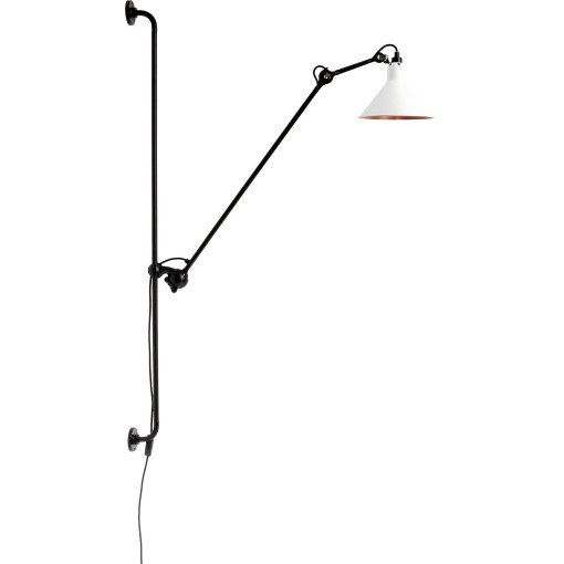 Lampe Gras N214 wandlamp wit met koper