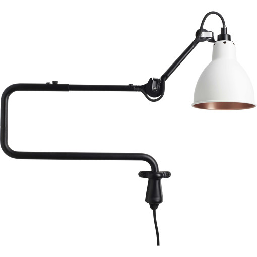 Lampe Gras N303 wandlamp wit met koper