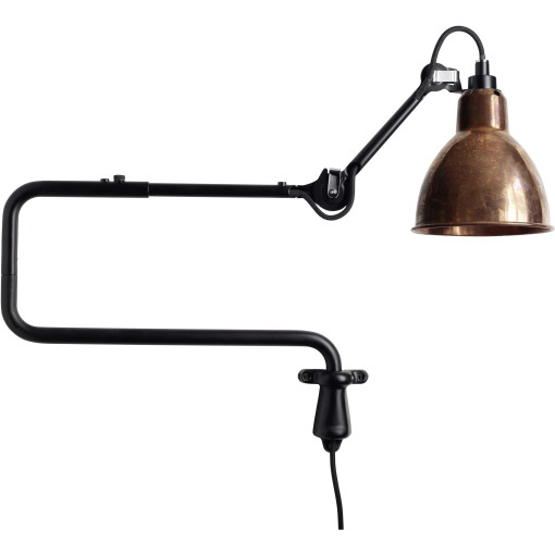 Lampe Gras N303 wandlamp ruw koper