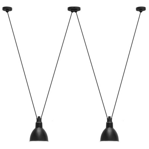 Les Acrobates de Gras N324 2 cluster hanglamp zwart