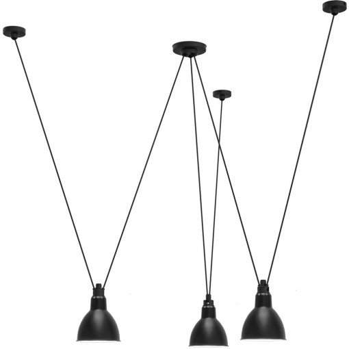 Les Acrobates de Gras N325 3 cluster hanglamp zwart