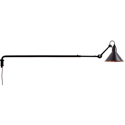 Lampe Gras N213 wandlamp zwart met koper