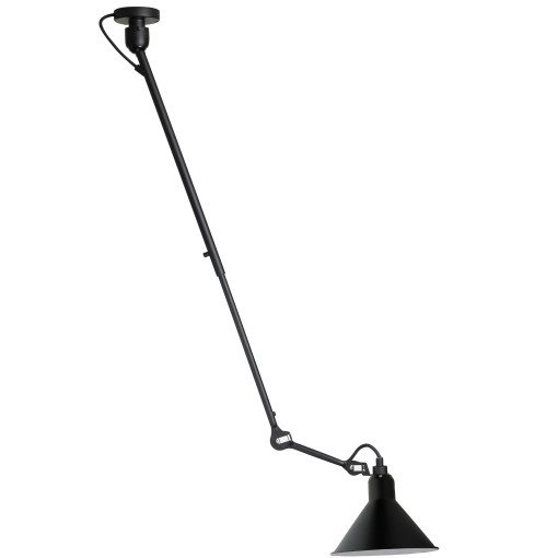 Lampe Gras N302 plafondlamp zwart conisch