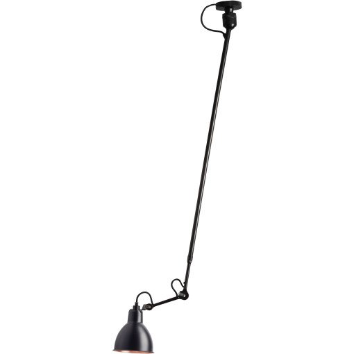 Lampe Gras N302 L plafondlamp zwart met koper