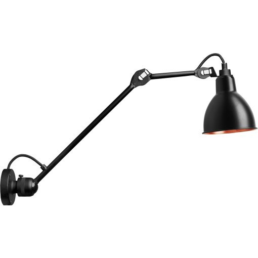 Lampe Gras N304 L40 wandlamp zwart met koper