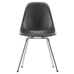 Eames DSX Fiberglass stoel chroom, elephant hide grey