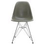 Eames DSR Fiberglass stoel chroom onderstel, raw umber