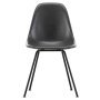 Eames DSX Fiberglass stoel zwart onderstel, elephant hide grey