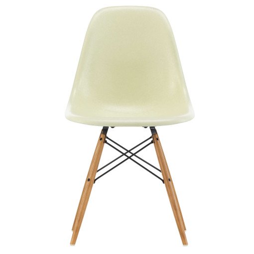 Eames DSW Fiberglass stoel essen honing, parchment