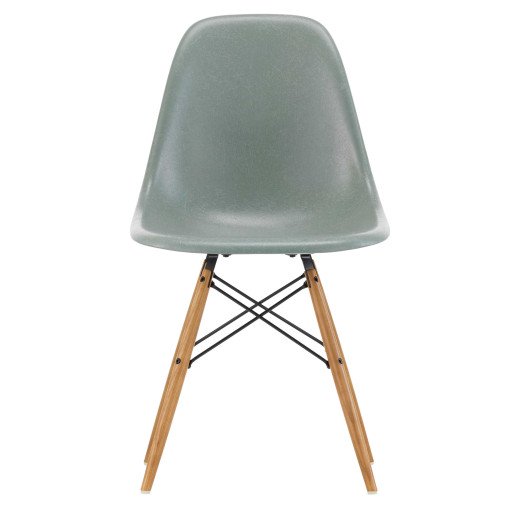 Eames DSW Fiberglass stoel essen honing, sea foam green