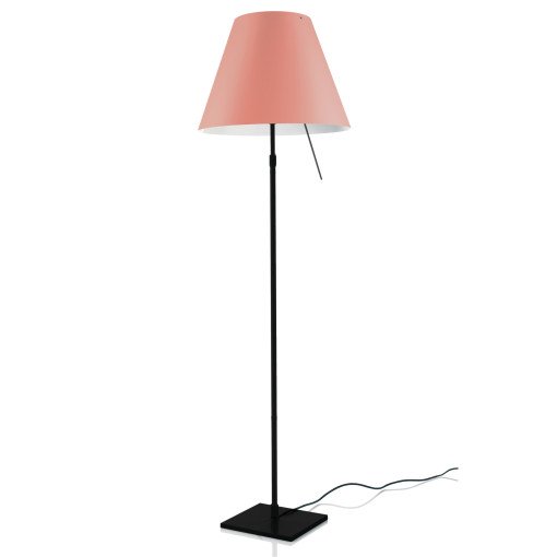 Costanza vloerlamp telescopisch met dimmer zwart/Edgy Pink