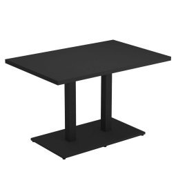 Round tuintafel 120x80 black