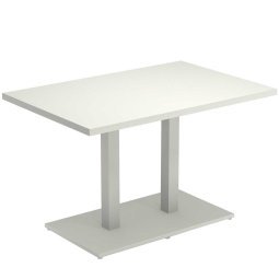 Round tuintafel 120x80 matt white