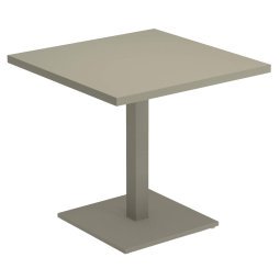 Round tuintafel vierkant 80x80 grijs/groen