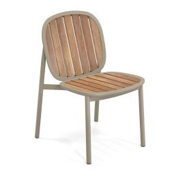 Twins tuinstoel alu teak taupe