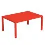 Round salontafel 70x100 rood