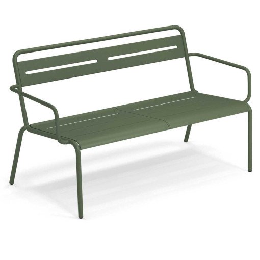 Star tuinbank met armleuning military green