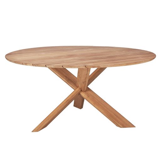 Circle tuintafel 136 teak naturel