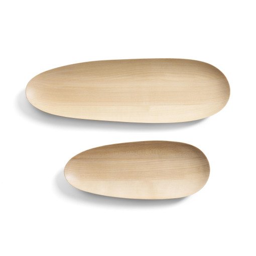 Thin Oval serveerschaal set van 2 sycamore