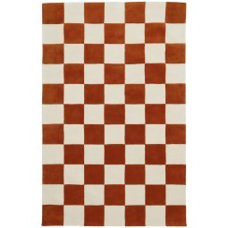 Checks vloerkleed 161x253 pumpkin