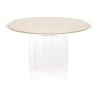 Plateau eettafel 120 transparant sand blad