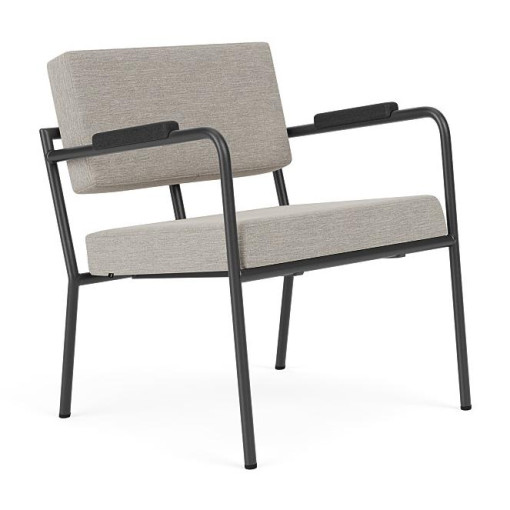 Monday fauteuil met amleuning zwart/zwart Sydney 22 beige