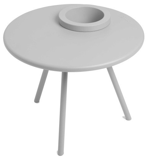 Bakkes bijzettafel met plantenpot Light Grey