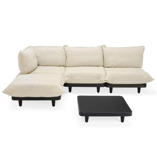 Paletti 3-zits loungebank sahara + salontafel antraciet