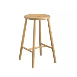 J27C barkruk H65 eiken naturel