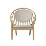 J166 fauteuil eiken naturel beige