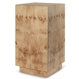 Burl bijzettafel pilaar 35x35 natural