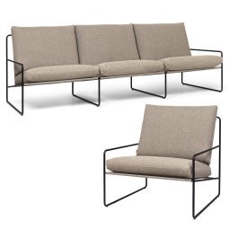 Desert loungeset 3-zits loungebank + fauteuil